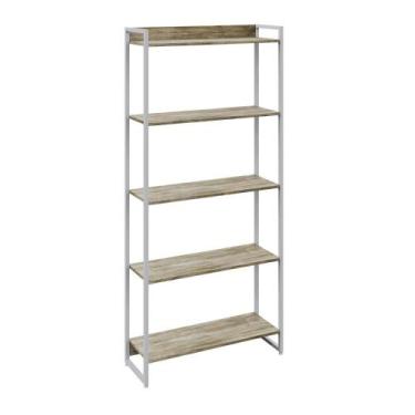 Imagem de Estante Dynamica 80X30X187cm C/05 Prateleiras Estrutura Branca - Metal