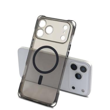 Imagem de LYJSMGZ Capa transparente Fundas Per iPhone 17Pro Max/17/17Pro/17Air, Magnética Antigolpes Militar Case Anti-Amarillo Protección Cámara Carcasa,Preto, 17Air