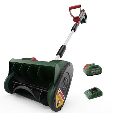 Imagem de Mellif Pá De Neve Sem Fio Compatível Com Makita E Bateria De 18 V, Soprador De Neve Elétrico Sem Escova De 12”, Alça Frontal Ajustável E Defletor (Com Bateria De 4,0 Ah E Carregador Rápido De 4,0)