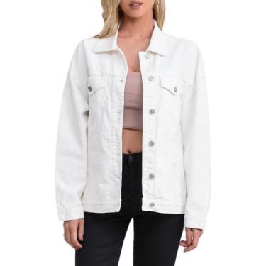 Imagem de Jaqueta jeans Muundim branca leve para mulheres