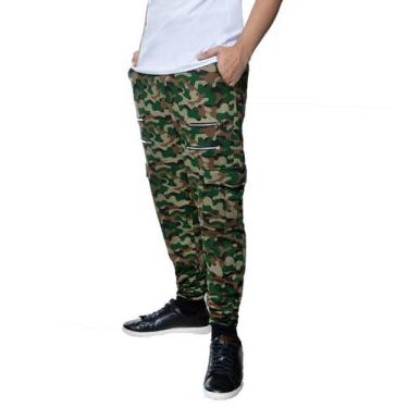 Imagem de Calça de moleton camuflado saruel skinny sport luxo m7 - Wooks, Camufl