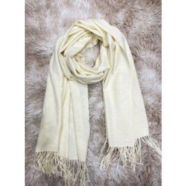 Imagem de Anti-pilling cachecol feminino de inverno com 180g - oem, Branco, 2 un