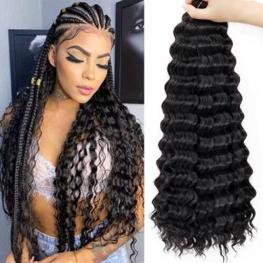 Imagem de Crochet Hair Eerya Ocean Wave 60 cm, 6 pacotes para mulheres negras