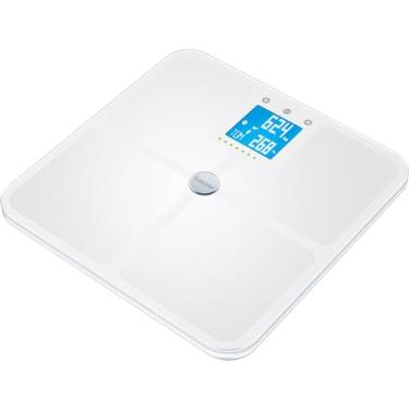 Imagem de Balança branca de banheiro para diagnóstico a bateria Beurer - BF 950