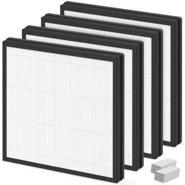 Imagem de Filtros de substituição HAP605 para XenonLab HAP605 HAP607 e para purificador de ar FreAire HAP605 HAP607, filtro HEPA 3 em 1 HAP607 com carvão ativado para casa com 6 almofadas aromáticas extras, 4