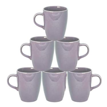 Imagem de Conjunto de 6 canecas de porcelana, 230 ml, xícaras de café e chá (6 Uva)