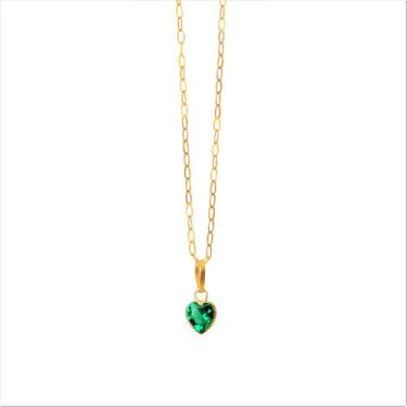 Imagem de Cordão Feminino Bailarina Ouro 18 K 750 Pingente Coração - Infinitty J