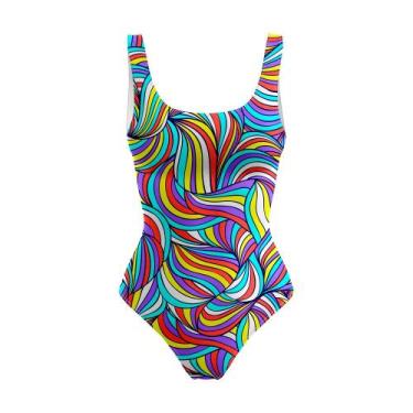 Imagem de Body Maiô Estampado Psicodélico Raveup - NoBrand, G