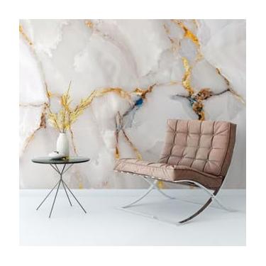 Imagem de Papel de Parede, Papel de Parede Adesivo Lavavel, Folhas Verde 3d para Salas de Estar e Quartospapel de parede,papel de parede para quarto(Marmore 0018,2 Metros)