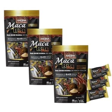 Imagem de Doce Fit Maca Bite Banana com Maca Black Cobertura de Chocolate Zero Açúcar Adicionado Color Andina 90un