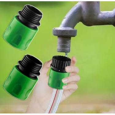 Imagem de 2 peças de conector fêmea de mangueiras de jardim - conector rápido de mangueira, acessórios de conexão rápida para mangueira de água, adaptador de mangueiras de jardim (rosca externa de 6 minutos)