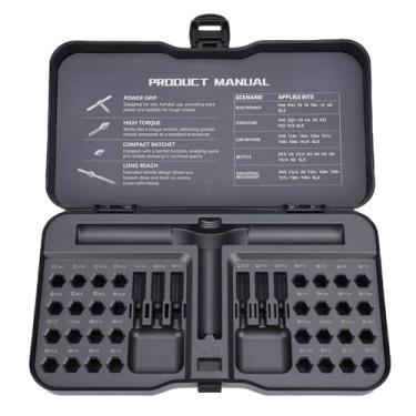 Imagem de Tomvorks Conjunto de Catraca Magnética, Kit de Ferramentas Reparo 40 Em 1 para Eletrônicos, Função Economia Tempo, Adequado para Manutenção Eletrodomésticos