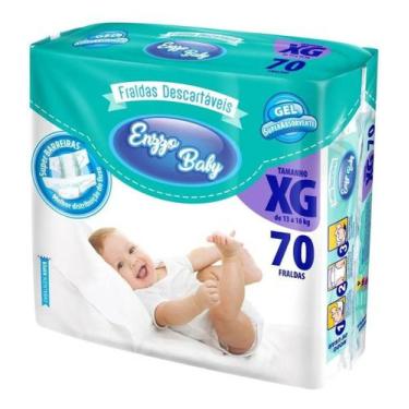 Imagem de Kit Com 3 Pacotes Enzzo Baby XG Com 210 Fraldas Atacado Barato Revenda