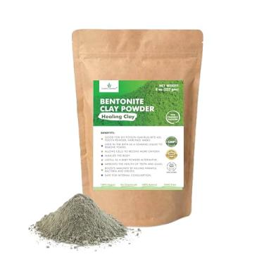 Imagem de Cosmic Element Pó de argila bentonita de cálcio 100% puro - argila bentonita de grau alimentício, vegana, argila curativa | Desintoxicação de cuidados com a pele - máscara facial e corporal de limpeza