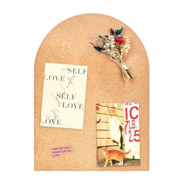 Imagem de Okydoky Tábuas de cortiça de arco de 12 mm de espessura, placa autoadesiva de 27 cm x 37 cm, 1 pacote para decoração de escritório doméstico (2737Arch-1 peça)