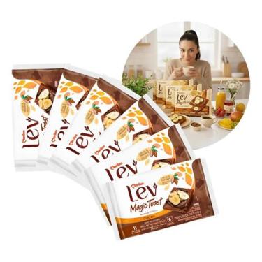 Imagem de Kit 8 Pacotes De Torradas Marilan Lev Magic Toast Cacau 110g