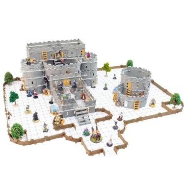 Imagem de Sistema modular de castelo: jogo de mesa e terreno RPG para Dungeons & Dragons, Pathfinder, Castelos e Cruzadas, 13ª Idade, Runequest, Asunder, Zombicide e mais! – Conjunto Regent (680+ peças)