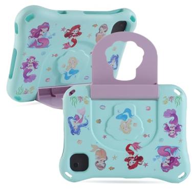 Imagem de Topevoeon Mermaid Onn 20.3 cm 20.3 cm Gen 4 2024 100135923 Capa para tablet infantil e menina leve EVA amigável para crianças com alça de suporte, proteção total presente para meninas (MRY)