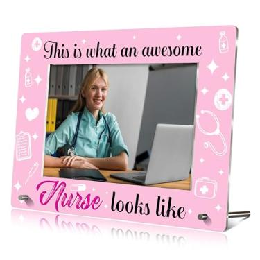 Imagem de HRIOROII Porta-retrato de enfermeiras, uma incrível moldura de acrílico para enfermeiras, presentes de agradecimento de enfermeiras para a semana da enfermeira, presente de agradecimento da enfermeira