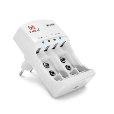 Imagem de Carregador de Pilhas Bivolt Auto Stop para Pilhas AA e AAA MOX