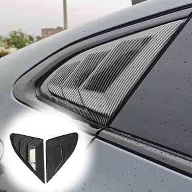 Imagem de MUXEE Para Chevrolet Malibu 2016-2024, 2 peças, impressão, persianas, janela, traseira, ventilação, persianas, guarnição de persianas, acabamento esportivo de fibra de carbono ABS, acessórios