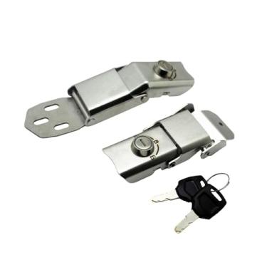 Imagem de Ysyqkn Acessórios de Travamento Rápido para Porta-malas, Fixadores Universais Profissionais de Alta Resistência, Fechaduras Universais para, 2 Fechaduras 2 Chaves