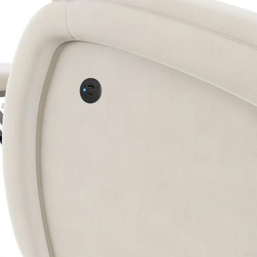 Imagem de Poltrona Do Papai Reclinável Napoli Controle Power Elétrico Usb Veludo Bege Fh1