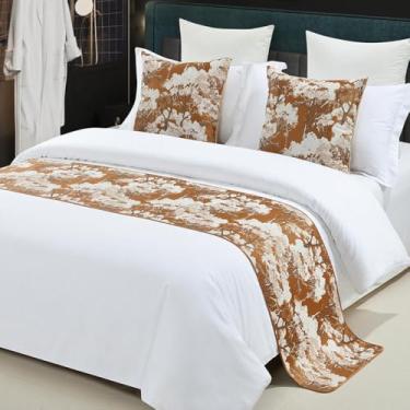 Imagem de Camas e cachecol de jacquard, capa protetora de cama king de luxo, antiderrapante, sem rugas, decoração multiuso, perfeita para estilo de quarto de hóspedes - tipo 07||50 x 50 cm fronha*1