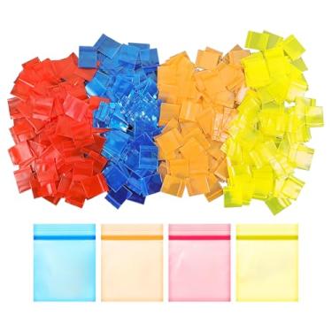 Imagem de 200 peças mini sacos plásticos resseláveis pequenos sacos de zíper pequenos sacos de armazenamento com zíper sacos de embalagem de poliéster coloridos sacos organizadores de brincos bolsas