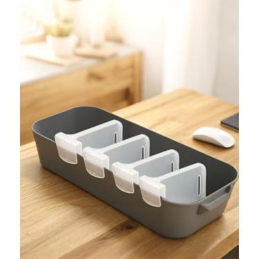 Imagem de 4 divisórias de gaveta de geladeira, placa separadora portátil de geladeira