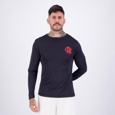 Imagem de Camisa Flamengo Protection UV Manga Longa Preta - Braziline, P