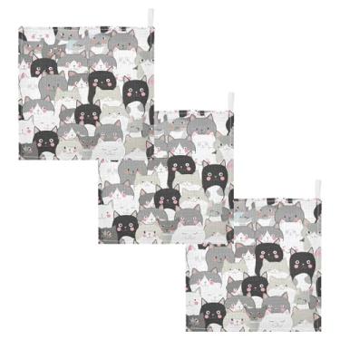 Imagem de Qilmy Pacote com 5 panos fofos de musselina de gato de desenho animado, toalhas de banho super absorventes de algodão para bebês meninas e meninos, toalhas de banho para bebês de 4 camadas123