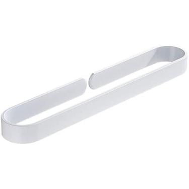 Imagem de Toalheiro de alumínio grosso, toalha perfurada acessórios de banheiro preto barra de toalha suporte de toalha ferragens de banheiro