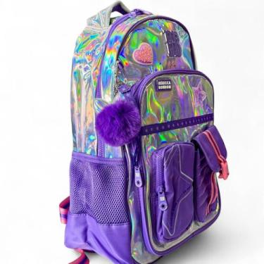 Imagem de Mochila Rebecca Bonbon Feminina RB Escolar Juvenil RB27020, Roxa