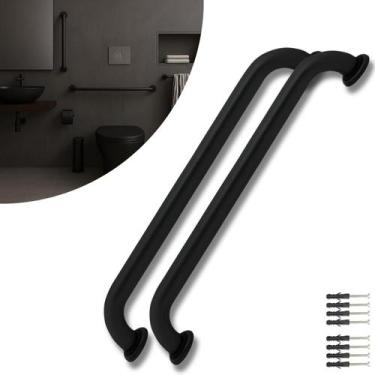 Imagem de Kit 02 Alças Barra De Apoio 50cm Segurança Para Idosos Ou Deficientes 