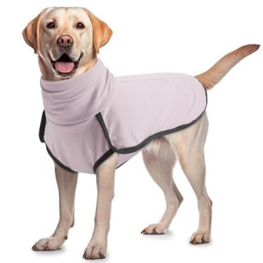 Imagem de ROZKITCH Casaco de inverno para cães, pulôver macio, para animais de estimação, à prova de vento, quente, frio, colete aconchegante, macacão, roupas para pequeno, médio, grande, gigante, caminhada