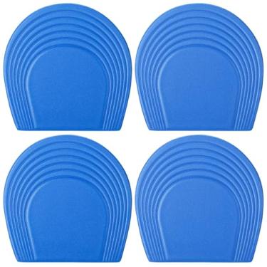 Imagem de Fiwochic 4 peças de almofadas confortáveis de EVA para pés de casco de cavalo, botas de nuvem de cavalos de espessura de 15 mm