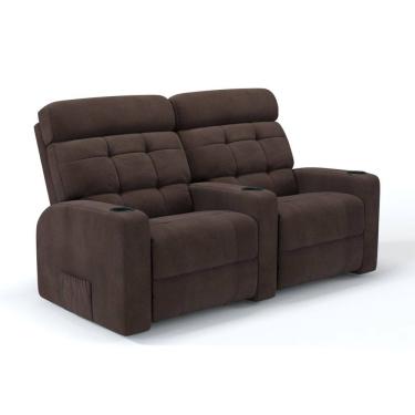 Imagem de Sofá 2 Lugares Reclinável Elétrico Em Tecido Bouclé Linha Cinema
