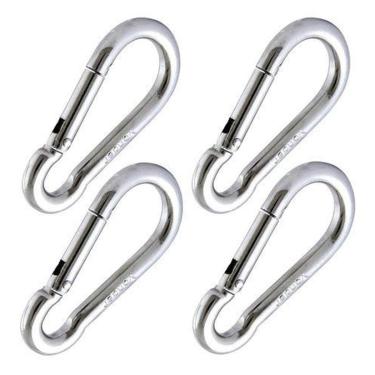 Imagem de Mosquetão 8cm Academia Profissional Suporta 230 Kg - 04 Unidades-Unissex