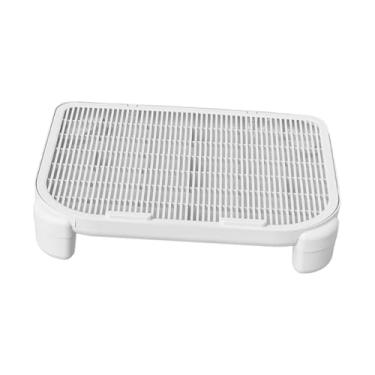 Imagem de KiBcsLic Tapete para caixa de areia de gato, degrau, multifuncional, fácil de limpar, portátil, para reter areia, rampa para banheiro, corredor interno, Branco 9cm