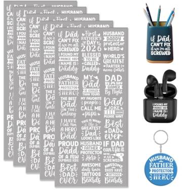 Imagem de Dorsbaby Dad 105 peças UV DTF envoltórios de copo para chaveiros AirPods, decalques de telefone para fones de ouvido Bluetooth, mini copos, cadernos