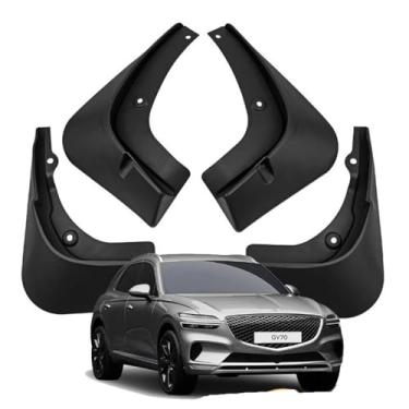 Imagem de Para-lamas e Protetores contra Respingos para Genesis GV70 2021-2025, Alargadores Para-lamas Dianteiros e Traseiros, Para-lamas em ABS, Protetores contra Lama Pedras e Detritos