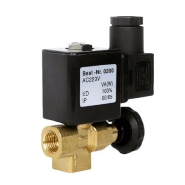 Imagem de 1 peça TJF-08 válvula solenoide a vapor ajustável aquecimento elétrico caldeira a vapor mesa ferro ferro válvula solenoide G1/4 rosca AC220V DC24 (AC24V)
