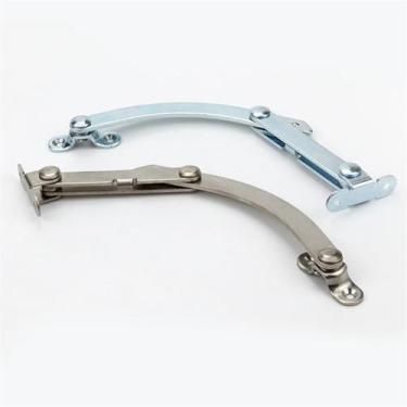 Imagem de Dobradiça dobrável de aço inoxidável limitador de dispositivo de suporte haste mecânica limitador de porta de armário potência 1 peça (galvanização de ferro, esquerda)