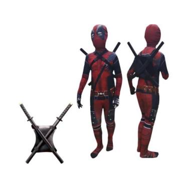 Imagem de Fantasia De Cosplay Do Deadpool Para Adultos E Crianças, Macacão, Másc