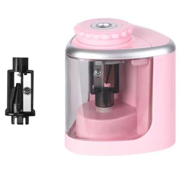 Imagem de Apontador de lápis automático com parada automática e proteção contra quebra de grafite – ideal para escritórios, escolas, estudantes e ilustradores, operação silenciosa, sem bordas ásperas, rosa