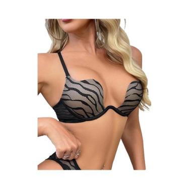 Imagem de Sutiã plus Size Em Forma De U Com Efeito Push-Up, Ajustável, Com Arame