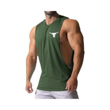 Imagem de Camiseta Sem Mangas Masculina Com Estampa De Touro Sexy, Estilo Muscul