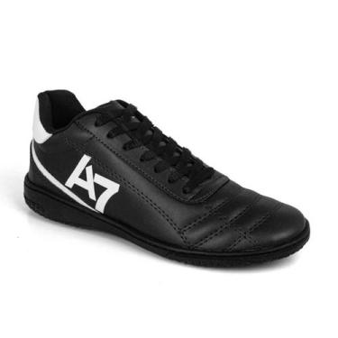 Imagem de Chuteira Futsal A7 Futebol Quadra Salão Macia Leve, Preto, Homem, 48
