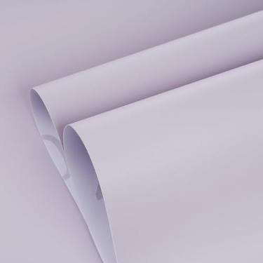 Imagem de YENHOME Papel de parede roxo claro para banheiro quarto sala de aula papel de parede autoadesivo moderno roxo fosco para armários bancadas mesa vinil envoltório removível